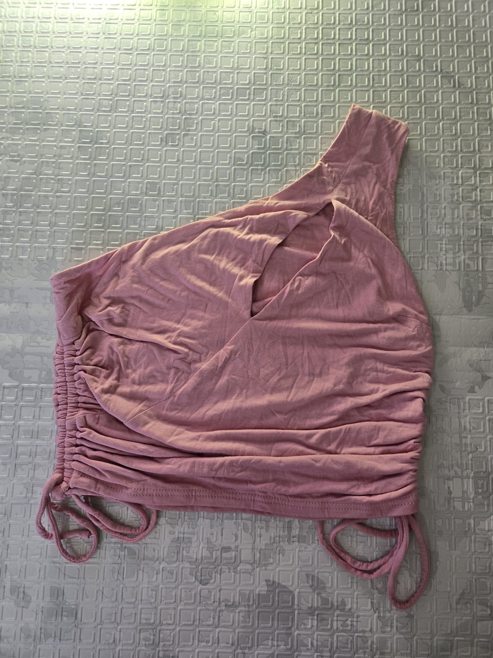 Better Be One-Shoulder Mauve Pink Ruched Crop Top